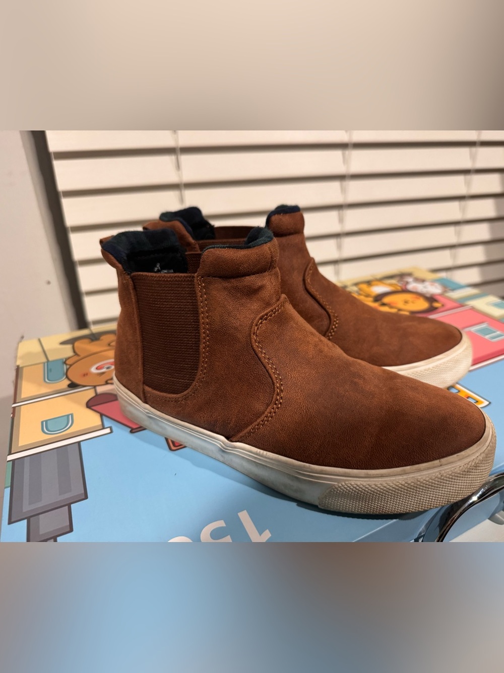 Old Navy Brown Suede Chelsea-Style Kids Boots